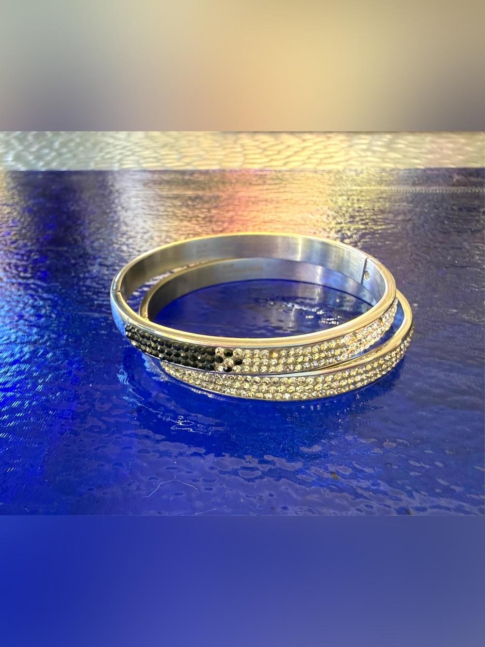 Two Vintage Jacmel Mauritius Steel Bangles